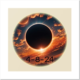 Solar Eclipse 4/8/2024 Posters and Art